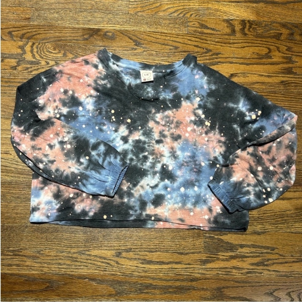 Women's Tie-Dye Long Sleeve Top - Black, Blue, Pink